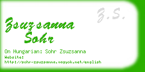 zsuzsanna sohr business card